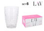 Lav Conjunto de 6 Vasos 415 cc New Artemis, Modelo Artemis, 8.6 x 8.6 x 12 cm (8 Cajas)