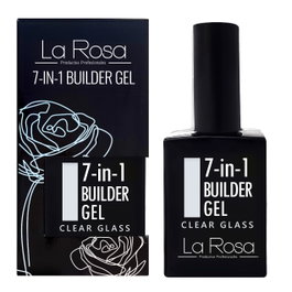 La Rosa Gel Constructor 7 en 1 en Botella Transparente Cristal 15 ml