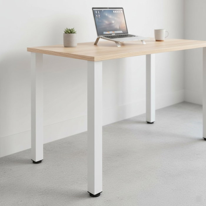 HERRAJES ALK Juego 4 Patas Regulable para Mesa Rigo 60x60-710 Blanco Mesa Fija HERRAJES ALK Juego 4 Patas Regulable para Mesa Rigo 60x60-710 Blanco Mesa Fija