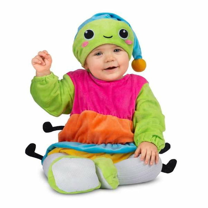 My Other Me Disfraz Gusanito Brillante con gorro con luz, talla 12-24 meses