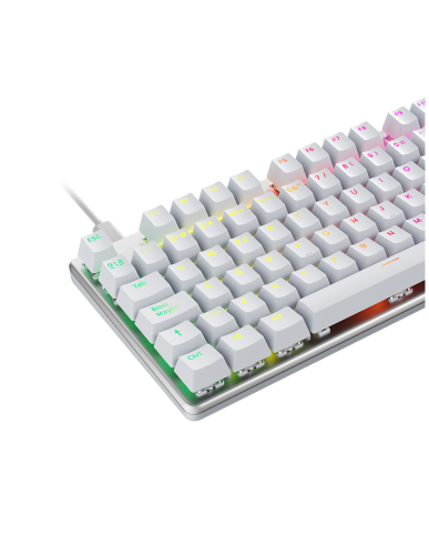 Newskill Teclado Gaming Serike TKL V2 Mecánico, Switches Intercambiables Hot-Swap, RGB, 88 Teclas Español, Blanco
