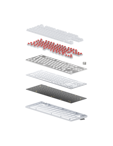 Newskill Teclado Gaming Serike TKL V2 Mecánico, Switches Intercambiables Hot-Swap, RGB, 88 Teclas Español, Blanco