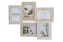 DKD Home Decor Marco Multifoto MDF y Cristal para 5 Fotos Natural