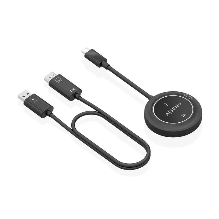 Aisens Transmisor y Receptor Inalámbrico USB-C a HDMI 1080P 30m Negro