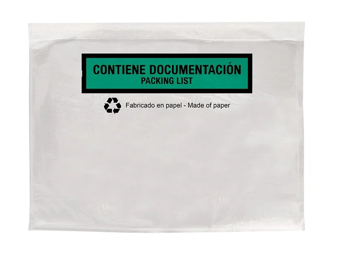 Q-connect Sobre Autoadhesivo Portadocumentos Multilingüe 240x180 mm sin Ventana Paquete de 100 Unidades