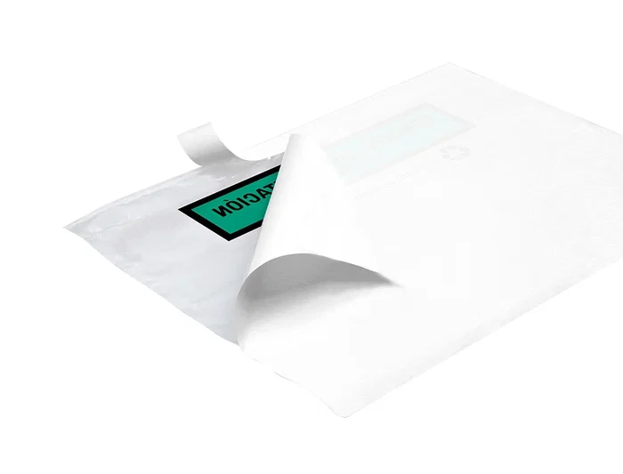 Q-connect Sobre Autoadhesivo Portadocumentos Multilingüe 240x180 mm sin Ventana Paquete de 100 Unidades