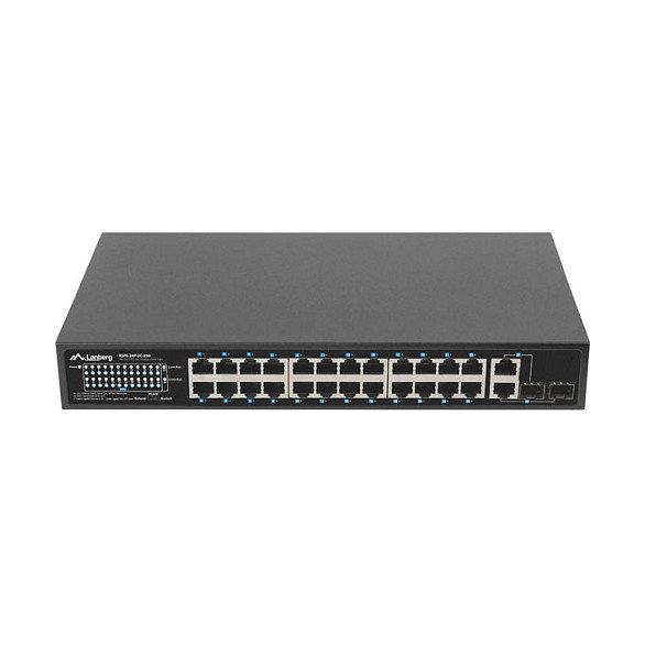 Lanberg RSFE-24P-2C-250 Switch Gigabit Ethernet No Administrado con 24 Puertos PoE+ y 2 Combo SFP Lanberg RSFE-24P-2C-250 Switch Gigabit Ethernet No Administrado con 24 Puertos PoE+ y 2 Combo SFP