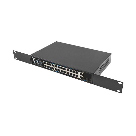 Lanberg RSFE-24P-2C-250 Switch Gigabit Ethernet No Administrado con 24 Puertos PoE+ y 2 Combo SFP Lanberg RSFE-24P-2C-250 Switch Gigabit Ethernet No Administrado con 24 Puertos PoE+ y 2 Combo SFP