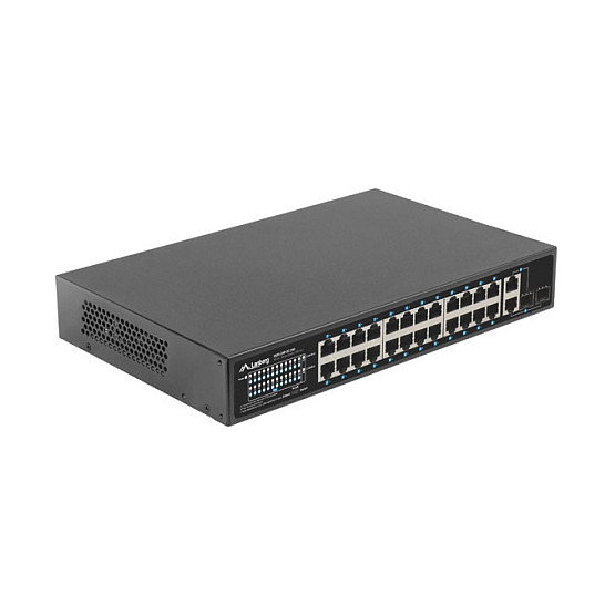 Lanberg RSFE-24P-2C-250 Switch Gigabit Ethernet No Administrado con 24 Puertos PoE+ y 2 Combo SFP Lanberg RSFE-24P-2C-250 Switch Gigabit Ethernet No Administrado con 24 Puertos PoE+ y 2 Combo SFP