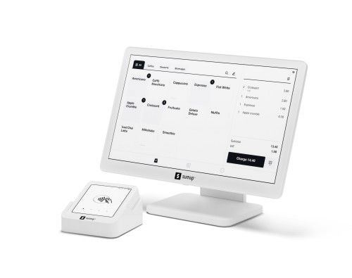 SumUp Terminal Punto de Venta TPV Lite+ Solo Bundle ES Blanco con Pantalla Táctil 13", Software Preinstalado, Sin Contrato - Ref. 800607401