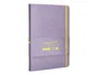 Antartik Cuaderno A5 Tapa Dura Hojas Puntos 100 Hojas 80gr FSC Morado y Amarillo