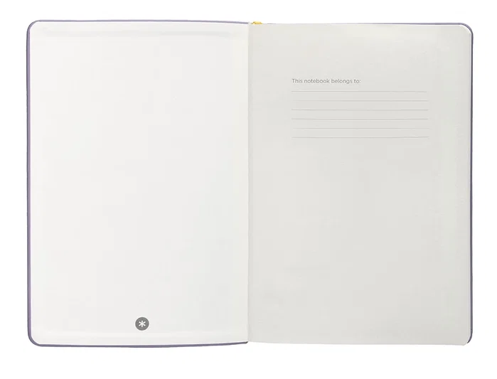 Antartik Cuaderno A5 Tapa Dura Hojas Puntos 100 Hojas 80gr FSC Morado y Amarillo