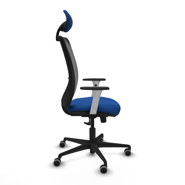 PIQUERAS Y CRESPO Silla de oficina Zulema con mecanismo Sincro, Azul y Negro