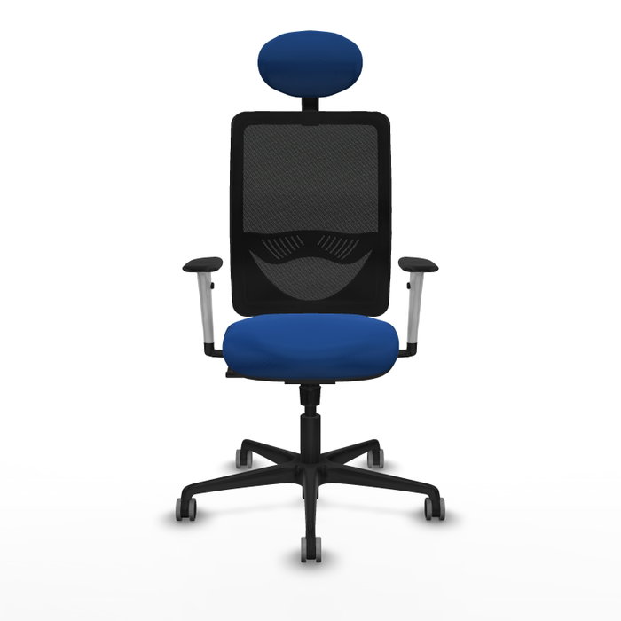 PIQUERAS Y CRESPO Silla de oficina Zulema con mecanismo Sincro, Azul y Negro