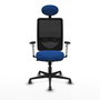 PIQUERAS Y CRESPO Silla de oficina Zulema con mecanismo Sincro, Azul y Negro