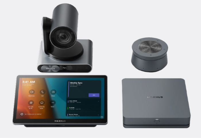 MAXHUB XT20-PS Kit Sistema de Videoconferencia Grupo 4K, Cámara Doble 8,42 MP, Pantalla LED Táctil 11.6", Intel Core i5, Wi-Fi 6, 256 GB SSD, Gris