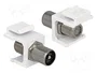 DeLOCK 86362 Conector coaxial con conectores IEC y F, blanco