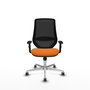 PIQUERAS Y CRESPO Silla de oficina Mardos Naranja y Negro