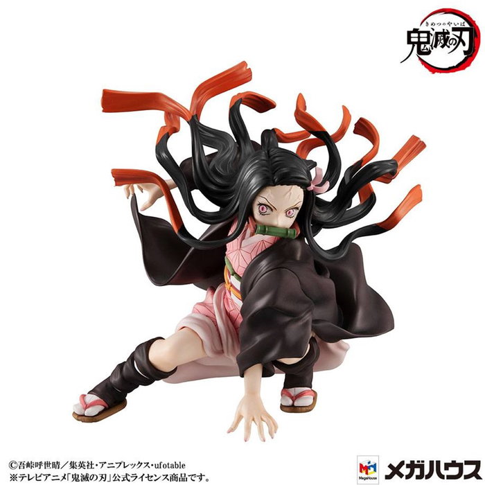 Megahouse Figura Serie G.E.M. Demon Slayer Tanjiro y Nezuko Anime PVC 17cm y 13cm