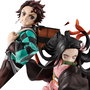 Megahouse Figura Serie G.E.M. Demon Slayer Tanjiro y Nezuko Anime PVC 17cm y 13cm