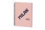 Milan Cuaderno A4 con Espiral y Tapa Dura, 80 Hojas, Rosa