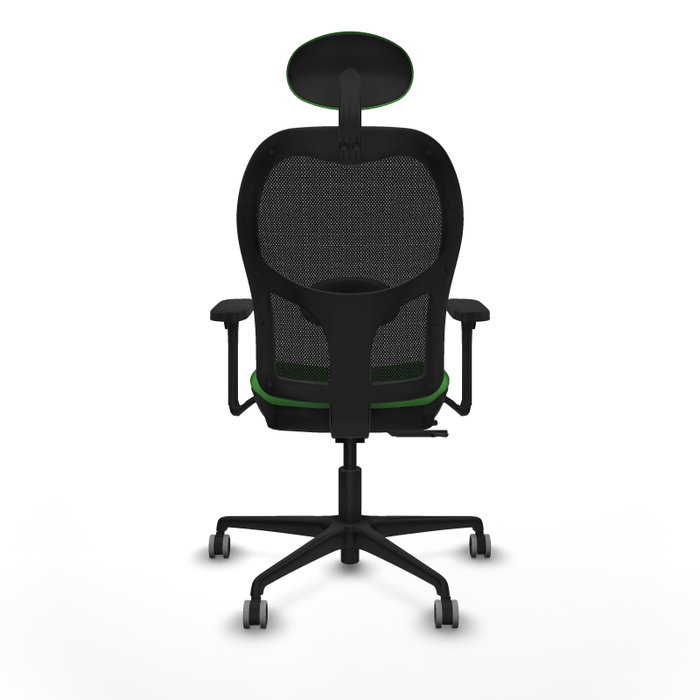 PIQUERAS Y CRESPO Silla de oficina Jorquera con mecanismo Sincro/Traslack, Verde y Negro