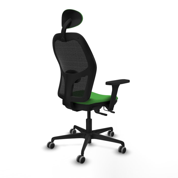 PIQUERAS Y CRESPO Silla de oficina Jorquera con mecanismo Sincro/Traslack, Verde y Negro