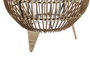 DKD Home Decor Portavelas de Ratán y Metal Natural