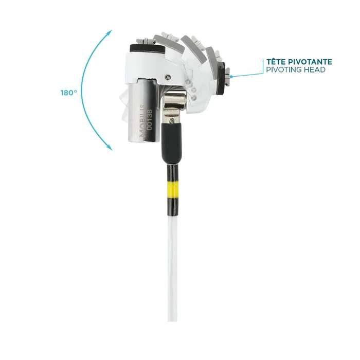 Mobilis 001325 Cable de Seguridad Antirrobo para Portátil con Llave - 1.8 Metros, Acero, Color Blanco