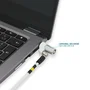 Mobilis 001325 Cable de Seguridad Antirrobo para Portátil con Llave - 1.8 Metros, Acero, Color Blanco