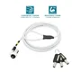 Mobilis 001325 Cable de Seguridad Antirrobo para Portátil con Llave - 1.8 Metros, Acero, Color Blanco