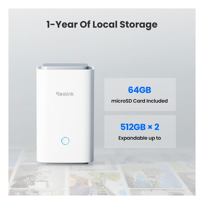 Reolink Kit Hub 1 con 2 Cámaras Argus B310 Inalámbricas de Batería, Blanca, 3 MP, 115°