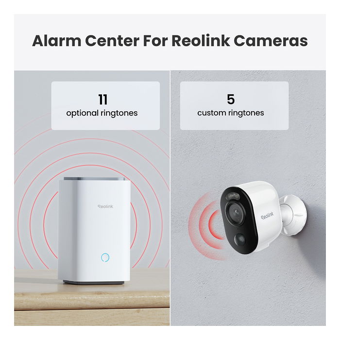 Reolink Kit Hub 1 con 2 Cámaras Argus B310 Inalámbricas de Batería, Blanca, 3 MP, 115°