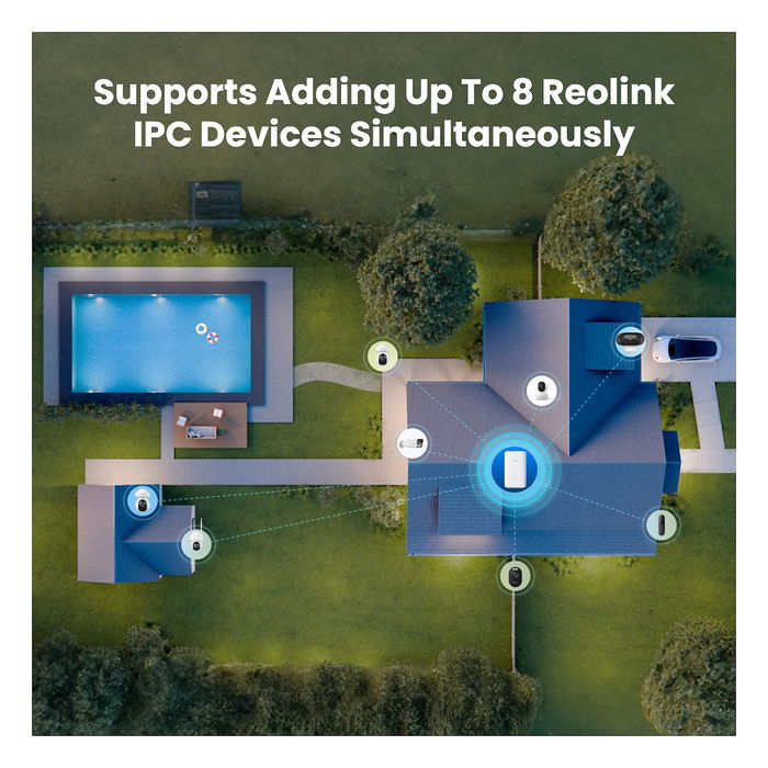 Reolink Kit Hub 1 con 2 Cámaras Argus B310 Inalámbricas de Batería, Blanca, 3 MP, 115°
