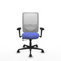 PIQUERAS Y CRESPO Silla de oficina Zulema Azul claro/Blanco con Brazos 3D