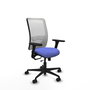 PIQUERAS Y CRESPO Silla de oficina Zulema Azul claro/Blanco con Brazos 3D