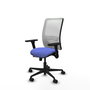 PIQUERAS Y CRESPO Silla de oficina Zulema Azul claro/Blanco con Brazos 3D