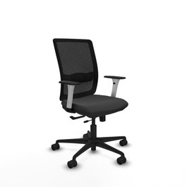 PIQUERAS Y CRESPO Silla de oficina Haches Gris oscuro y Negro
