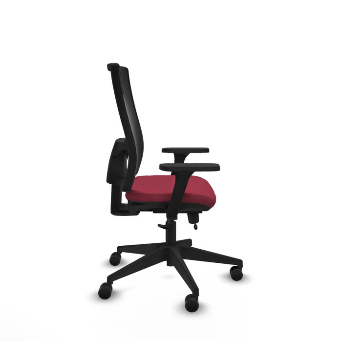 PIQUERAS Y CRESPO Silla de oficina Horna con mecanismo Sincro/Traslack, Granate y Negro PIQUERAS Y CRESPO Silla de oficina Horna con mecanismo Sincro/Traslack, Granate y Negro