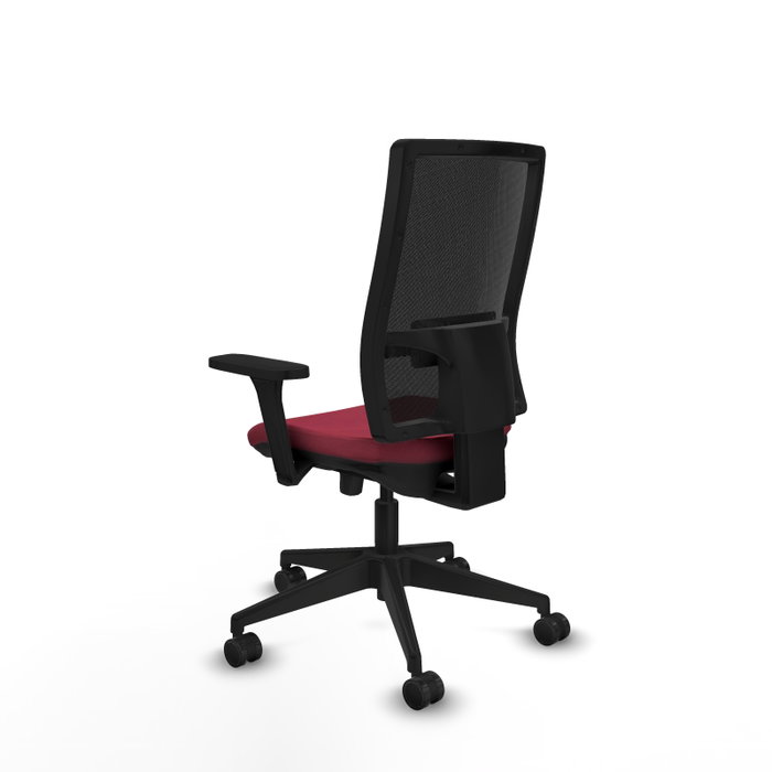 PIQUERAS Y CRESPO Silla de oficina Horna con mecanismo Sincro/Traslack, Granate y Negro PIQUERAS Y CRESPO Silla de oficina Horna con mecanismo Sincro/Traslack, Granate y Negro