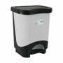 Cubo de Basura con Pedal Tontarelli Idea 18 L Negro Gris 31,6 x 27,6 x 41 cm (4 Unidades)