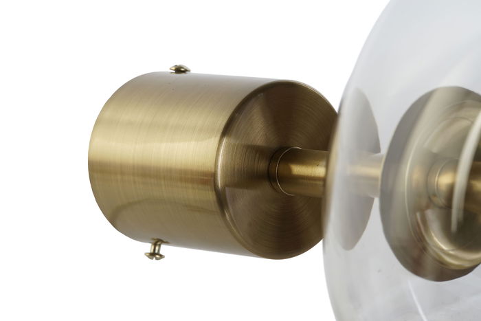 DKD Home Decor Lámpara Aplique Moderno Dorado Cristal y Metal 25 x 20 x 20 cm