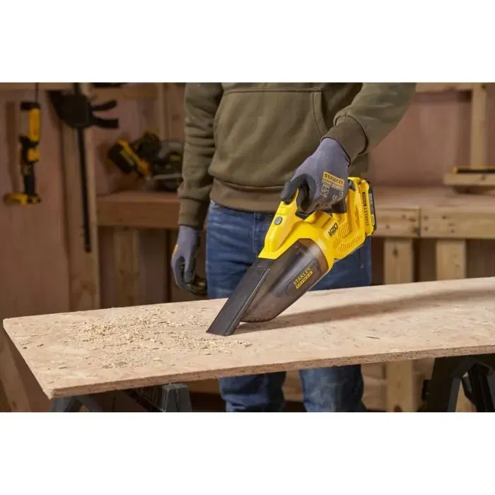 Stanley Fatmax SFMCVH001B-XJ Aspiradora de Mano Inalámbrica 18 V 45 W de Aire 1300 L/min 500 ml Gama V20