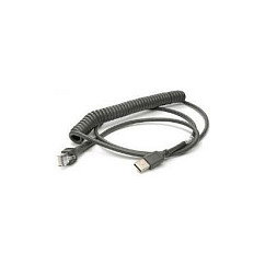 Zebra CBA-UF6-C12ZAR Cable USB A a RJ-45 Negro 3,6576 m