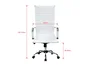 Equip 651017 Silla de Oficina y Ordenador, Respaldo Alto y Asiento Acolchado en Blanco, Ajuste de Altura y Respaldo, Ergonomica, Soporta 120 kg