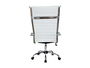 Equip 651017 Silla de Oficina Ergonómica Blanca con Respaldo y Asiento Acolchado de Imitación Piel, Reposabrazos Rígidos, Giratoria y con Ruedas