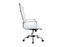 Equip 651017 Silla de Oficina Ergonómica Blanca con Respaldo y Asiento Acolchado de Imitación Piel, Reposabrazos Rígidos, Giratoria y con Ruedas