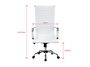 Equip 651017 Silla de Oficina Ergonómica Blanca con Respaldo y Asiento Acolchado de Imitación Piel, Reposabrazos Rígidos, Giratoria y con Ruedas