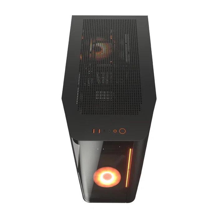 Cougar FV270 RGB Midi Torre Negro - Caja PC Gaming con Cristal Templado Curvado, 4 Ventiladores RGB, Compatible E-ATX y GPU 420mm, Gestión de Cables