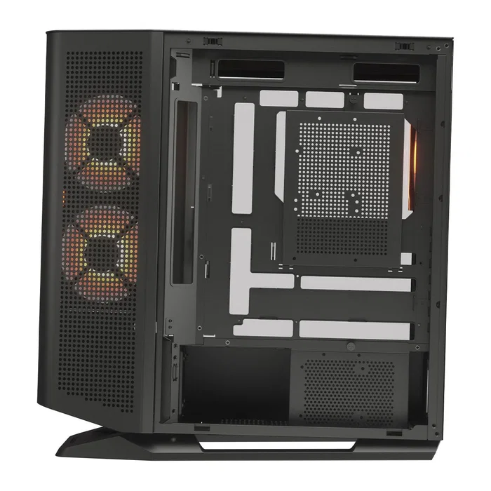 Cougar FV270 RGB Midi Torre Negro - Caja PC Gaming con Cristal Templado Curvado, 4 Ventiladores RGB, Compatible E-ATX y GPU 420mm, Gestión de Cables